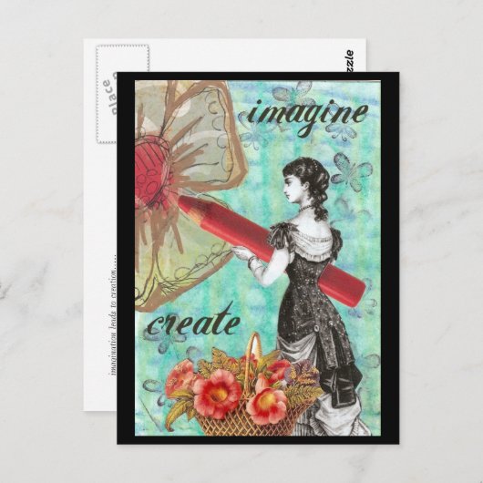 Postkarte für Imagination und Kreation (Vorne/Hinten)