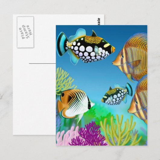 Postkarte für Indo Pacific Reef (Vorne/Hinten)