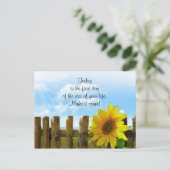 Postkarte für Inspirationssonnenblumen (Stehend Vorderseite)