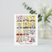 Postkarte für italienische Komponisten (Stehend Vorderseite)