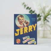 Postkarte für Junge und Hund (Stehend Vorderseite)