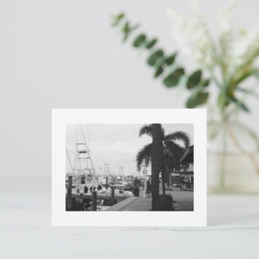 Postkarte für Jupiter, Schwarz-Weiß-Foto aus Flori (Stehend Vorderseite)