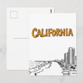 Postkarte für kalifornisches Comic (Vorne/Hinten)