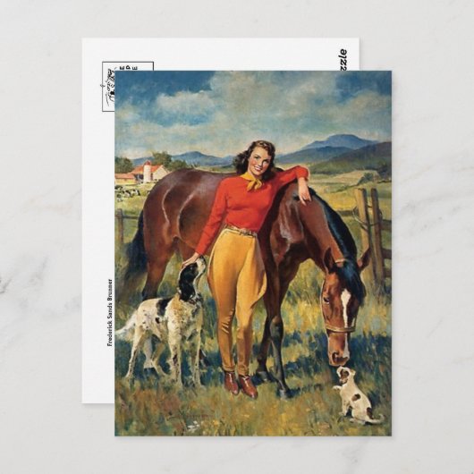 Postkarte für klassische Illustration (Vorne/Hinten)