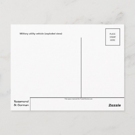 Postkarte für klassische Illustration (Rückseite)