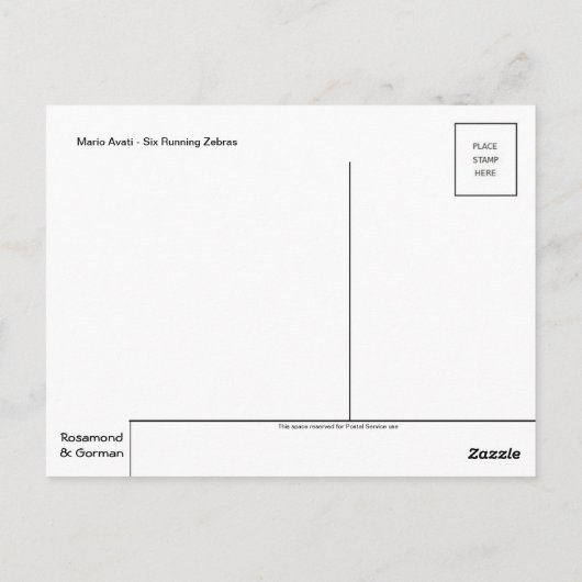 Postkarte für klassische Malerei (Rückseite)