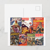 Postkarte für klassische Science Fiction (Vorne/Hinten)