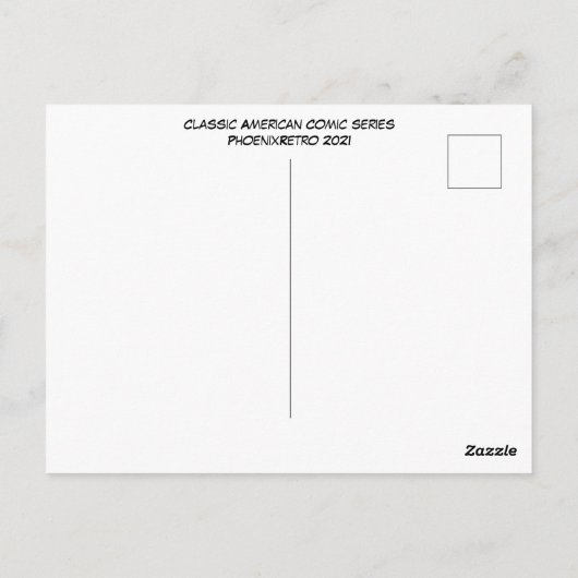 Postkarte für klassisches Comic (Rückseite)
