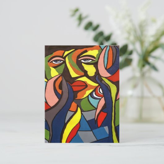 Postkarte für kreative afrikanische Kunst (Stehend Vorderseite)