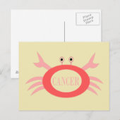 Postkarte für Krebs-Sternchen (Vorne/Hinten)