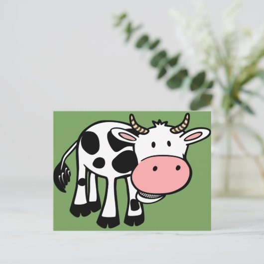 Postkarte für Kuh (Stehend Vorderseite)