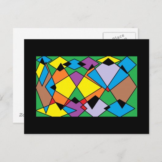 Postkarte für künstlerisches Diamantdesign (Vorne/Hinten)