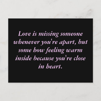 Postkarte für lange Entfernungen