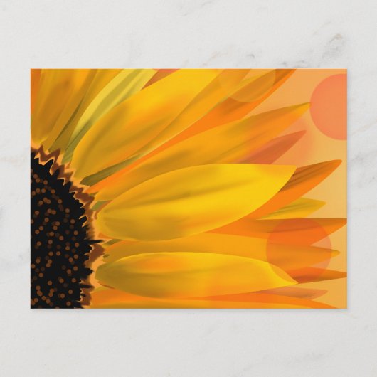 Postkarte für lebendige Sonnenblumen (Vorderseite)