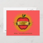 Postkarte für Lehrer - Vintage Apple Tattoo (Vorne/Hinten)