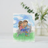 Postkarte für Liebhaber (Stehend Vorderseite)