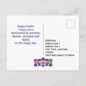 Postkarte für Lila Ostern (Rückseite)