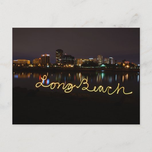 Postkarte für Long Beach Skyline (Vorderseite)