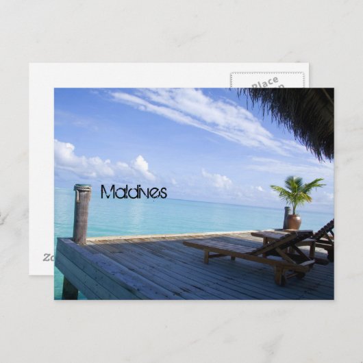 Postkarte für Malediven (Vorne/Hinten)