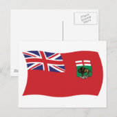 Postkarte für Manitoba-Flag (Vorne/Hinten)