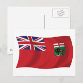 Postkarte für Manitoba-Flag (Vorne/Hinten)