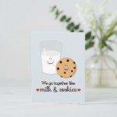 Postkarte für Milch und Cookie (Stehend Vorderseite)
