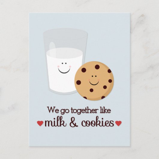 Postkarte für Milch und Cookie (Vorderseite)