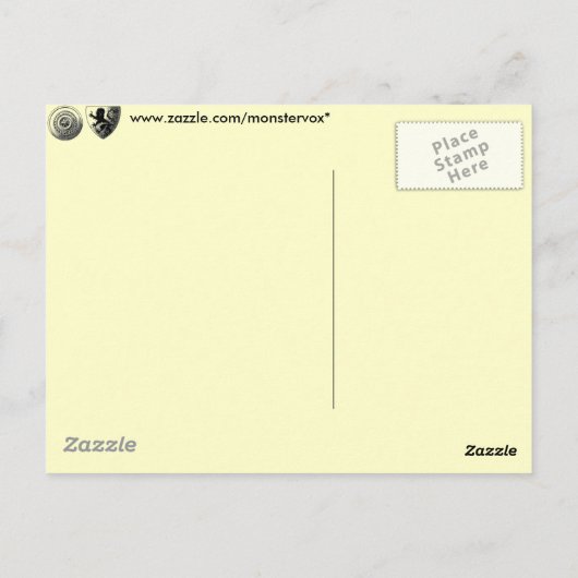 Postkarte für mittelalterliche Schilde (Rückseite)