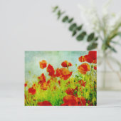 Postkarte für Mohnfelder (Stehend Vorderseite)