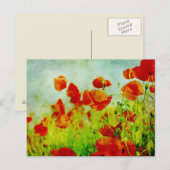 Postkarte für Mohnfelder (Vorne/Hinten)