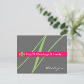 Postkarte für Monogram-Lilie (Stehend Vorderseite)