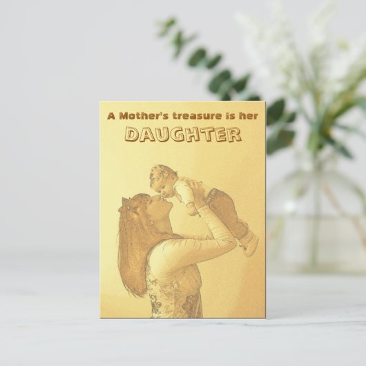 Postkarte für Mutter und Tochter (Stehend Vorderseite)