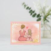 Postkarte für Mutter und Tochter (Stehend Vorderseite)