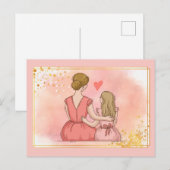 Postkarte für Mutter und Tochter (Vorne/Hinten)