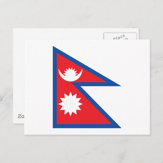 Postkarte für Nepal (Vorne/Hinten)