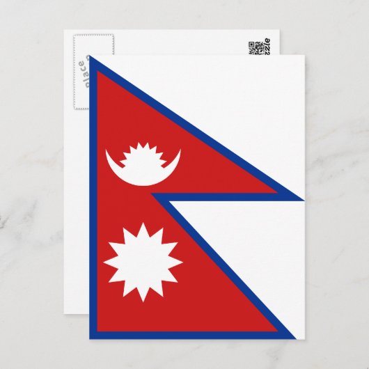 Postkarte für Nepal (Vorne/Hinten)