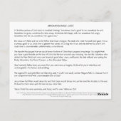 Postkarte für nicht austauschbare Liebe (SJNS) (Rückseite)