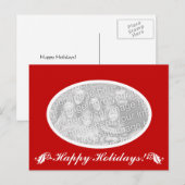 Postkarte für nicht denominiertes Holiday-Oval-Fot (Vorne/Hinten)