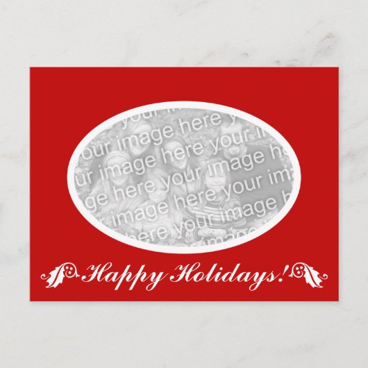 Postkarte für nicht denominiertes Holiday-Oval-Fot (Vorderseite)