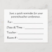 Postkarte für niedliche Igel/Lehrer (Rückseite)