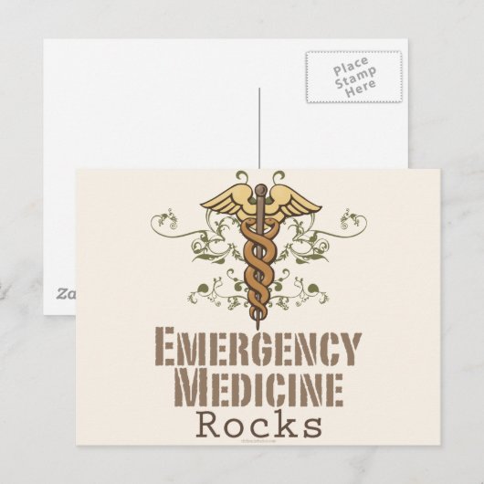 Postkarte für Notfallmedizin (Vorne/Hinten)