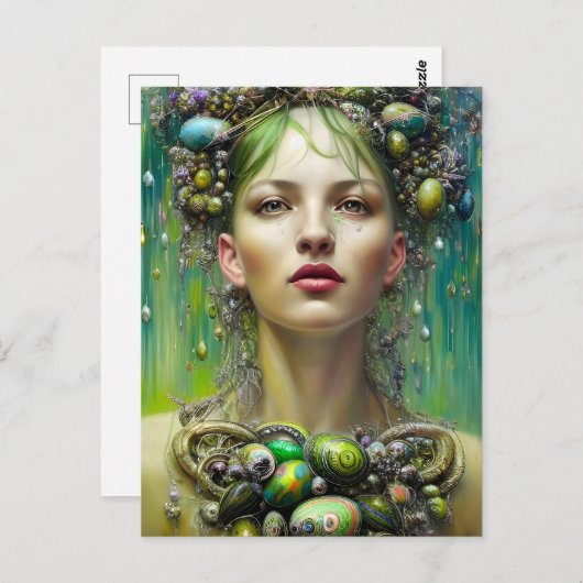 Postkarte für Ostergöttin (Vorne/Hinten)