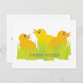 Postkarte für Osterküken (Vorne/Hinten)