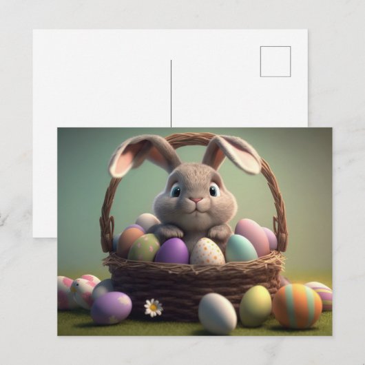 Postkarte für Ostern (Vorne/Hinten)