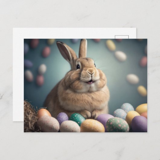 Postkarte für Ostern (Vorne/Hinten)