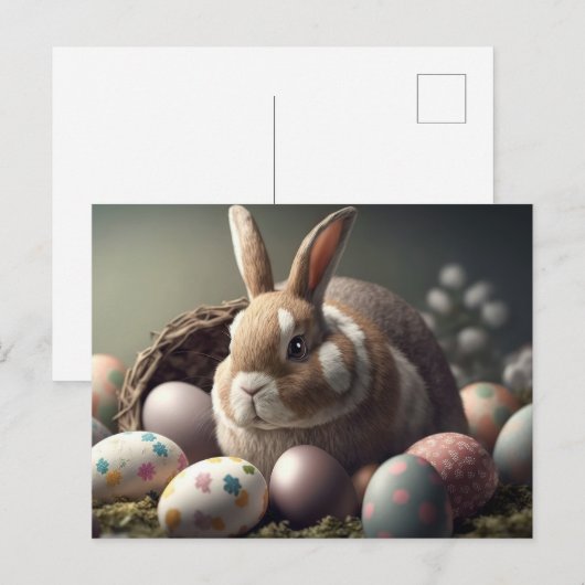 Postkarte für Ostern (Vorne/Hinten)