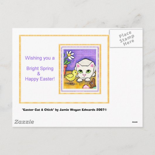 Postkarte für Ostern (Rückseite)