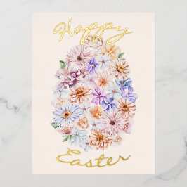 Postkarte für Ostern Pastel Florals