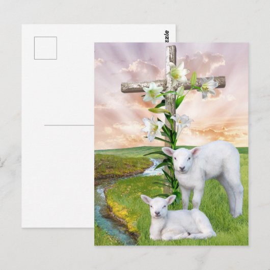 Postkarte für Ostersonne (Vorne/Hinten)