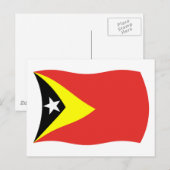 Postkarte für Osttimor-Flagge (Vorne/Hinten)